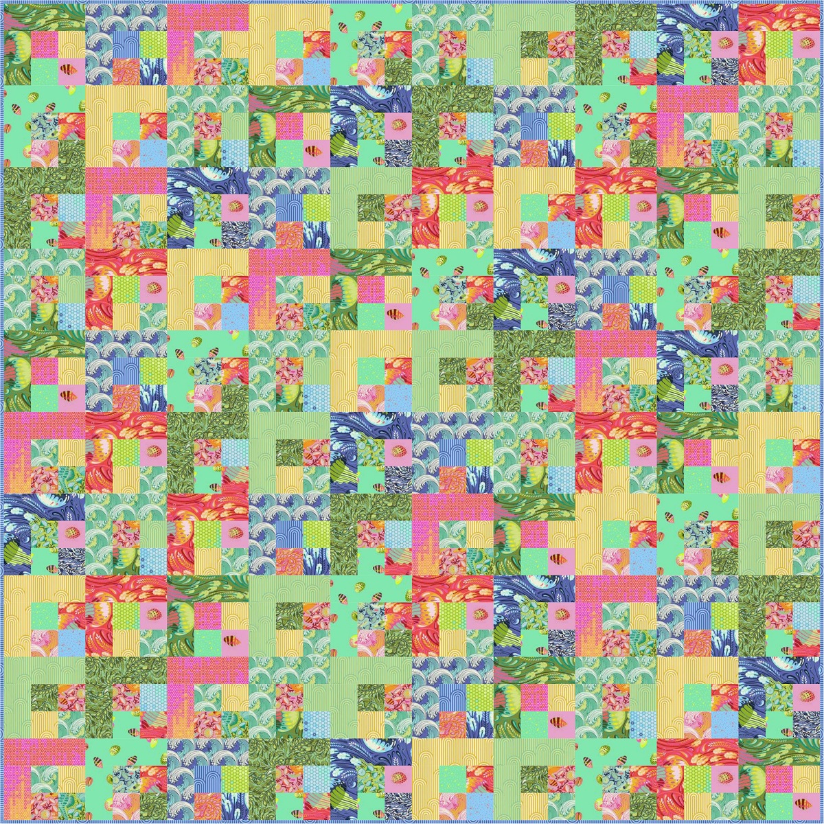 Half Framed Four Patch Quilt