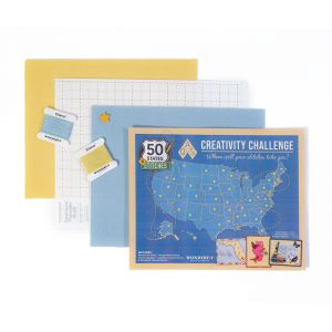 50 States in Stitches Kit A - Baby Blue/Golden Wheat