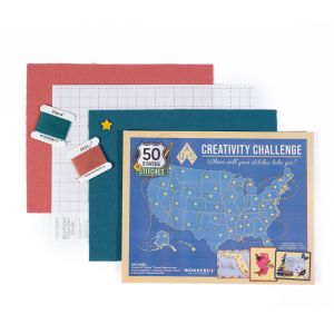 50 States in Stitches Kit C - Salmon/Amazon Green