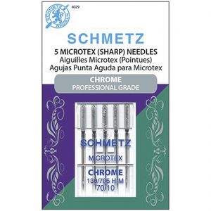 Chrome Microtex Sharp Sewing Machine Needles