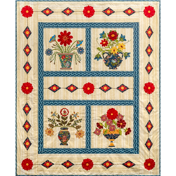 Kathy Dunigan – Garden of Friendship Appliqué Wallhanging