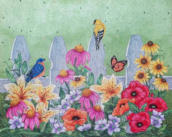 Thread Painting – Garden Party