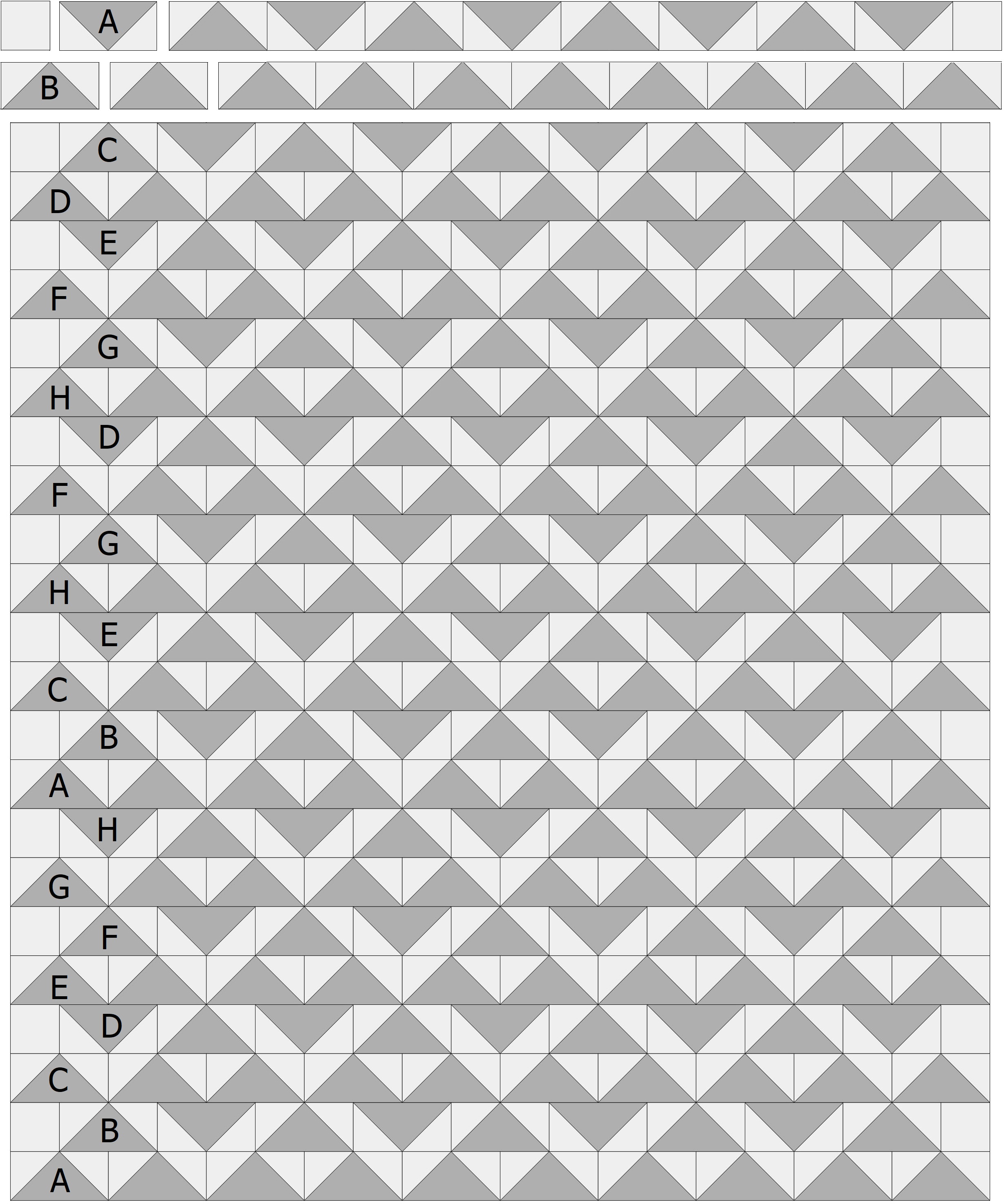 Flying Geese quilt assembly